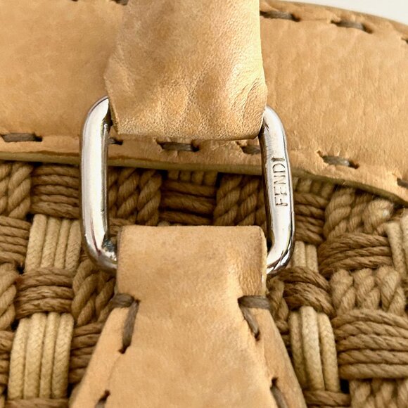 Ltd Edition Fendi Doctor Bag (Adele) Selleria Raffia Neutrals - Picture 10 of 15